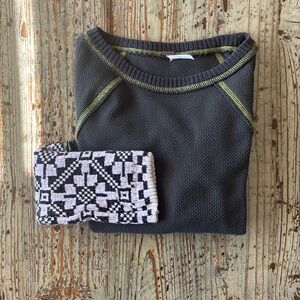 Free People Black Thermal NWOT